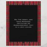 extracto negro rojo flyer personalizado