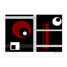 Extracto rojo y negro del terciopelo tarjetas postales