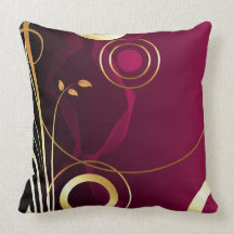Extracto rosado oscuro del oro floral almohadas