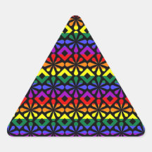 Extractos geométricos enrrollados del orgullo gay  calcomania triangulo