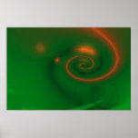 Extractos verdes - impresión abstracta del poster 