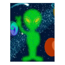 Extranjero de espacio estático de la paz postales
