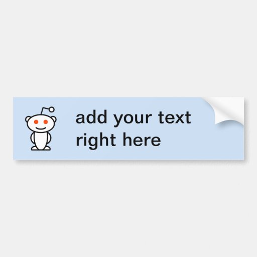 Extranjero de Reddit Etiqueta De Parachoque