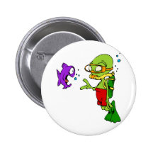Extranjero del buceo con escafandra pins