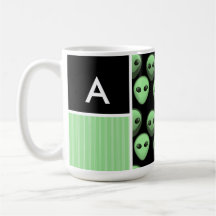 Extranjero verde y negro tazas de café