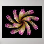 'Extremidad rosada Swirl Poster