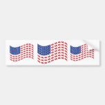 extremo-bandera-onda etiqueta de parachoque