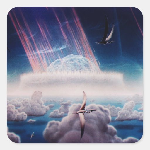 Extremo del dinosaurio de NASAs Calcomanía Cuadradase