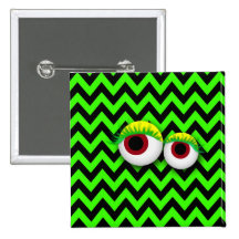 EYE badge : green 缶バッジ