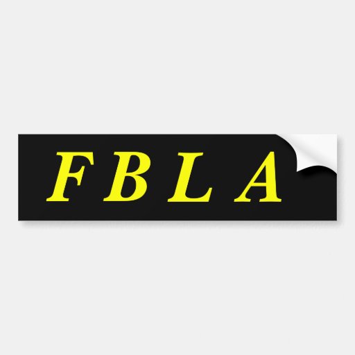 F, B, L, A PEGATINA DE PARACHOQUE
