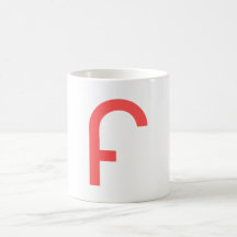 F para el alfabeto tazas