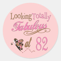 Fabuloso en 82 etiqueta redonda