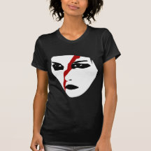 Facepaint intenso con raya vertical roja camisetas