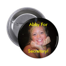 ¡FACESHOTABB, Abby ForSecretary! Pins