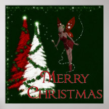 Faerie 3 del navidad - impresión de las Felices Na Posters