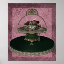 Faerie afroamericano de la taza de té del KRW Impresiones