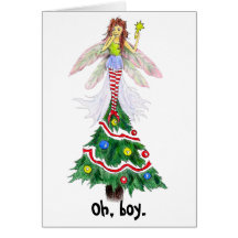 Faery del primero del árbol, oh, muchacho tarjeta