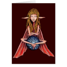 Faery flotante tarjeton