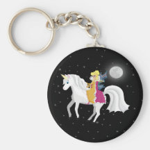 Faery y unicornio de la reina llavero personalizado