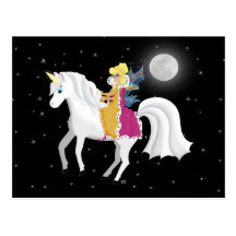 Faery y unicornio de la reina tarjetas postales