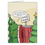 Falda del árbol de navidad tarjeta