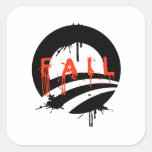 Fall de Obama Pegatina Cuadradas