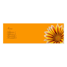Fall Flowers - Business Card (Orange Flower) Visitenkartenvorlagen