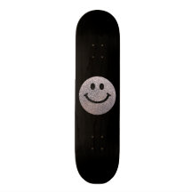 Falsa cara de plata del smiley del brillo patines personalizados