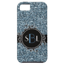 Falso brillo azul descarado personalizado iPhone 5 funda
