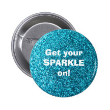 Falso brillo azul pins