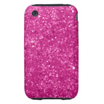 Falso brillo rosado iPhone 3 tough carcasa