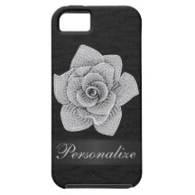 Falso iPhone personalizado 5 de la flor del diaman iPhone 5 Protectores