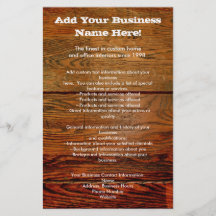 Falso personalizado personalizado tablón de madera tarjeton