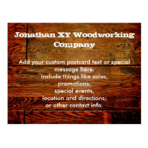 Falso personalizado personalizado tablón de madera tarjetas postales