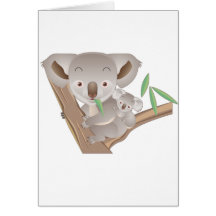 Familia de la koala tarjeta