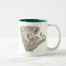 Familia de la koala tazas