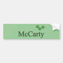 Familia de McCarty Pegatina De Parachoque