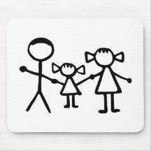 Familia de Stickman Tapete De Ratón
