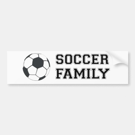 Familia del fútbol etiqueta de parachoque