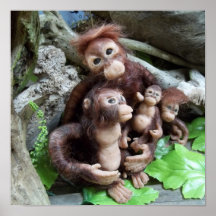 Familia del orangután posters