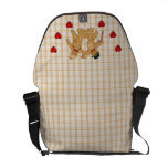 Familia del pan de jengibre - fondo de la tela esc bolsa de mensajeria 