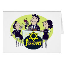 Familia del Passover del vintage Felicitación