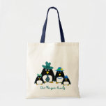 Familia del pingüino de la diversión.  Bolso de co Bolsa