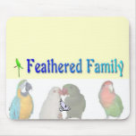 Familia emplumada MousePad Alfombrillas De Ratones