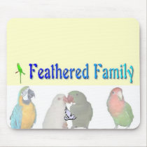 Familia emplumada MousePad alfombrillas de raton 