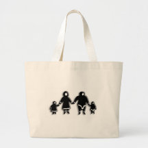 Familia esquimal bolsas lienzo