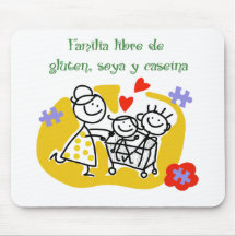 Familia Libre de Gluten, Soya y Caseina Tapete De Ratón