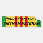 Familia orgullosa de un veterano de Vietnam Etiqueta De Parachoque