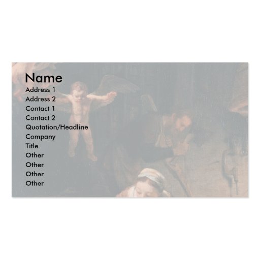 Familia santa de Rembrandt Harmensz. Van Rijn Tarjetas De Visita