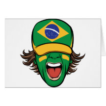 Fan de deportes brasileña felicitación